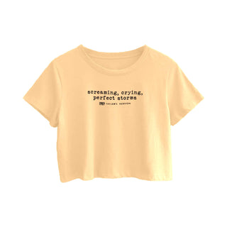 TAYLOR SWIFT Screaming, Crying, Perfect Storms Girls Tshirt (Yellow)