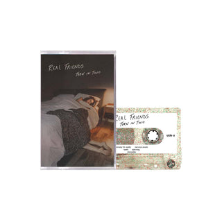 REAL FRIENDS Torn In Two Cassette (Green And Red Glitter, Jewel Case)
