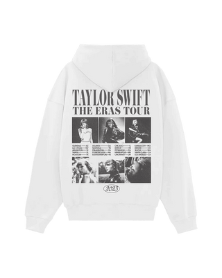 TAYLOR SWIFT The Eras Tour Collage Hoodie (White)