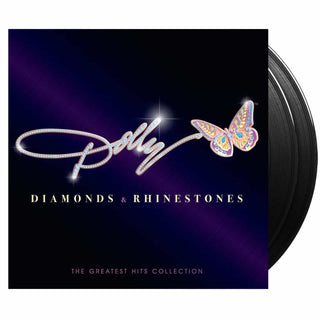 DOLLY PARTON Diamonds & Rhinestones - The Greatest Hits Collection Vinyl, Cover Dent (Black, 12', 2LP)
