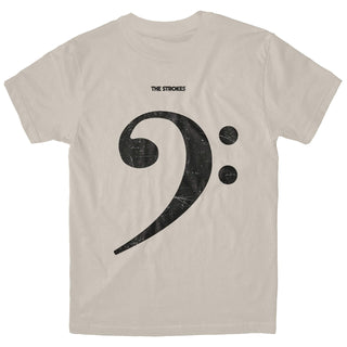 THE STROKES Bass Clef Tshirt (HT, Cream)