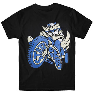 STATE CHAMPS Cat Bike Tshirt (Black)