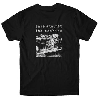 RAGE AGAINST THE MACHINE Monk Fire Tshirt (AMP, Charcoal)