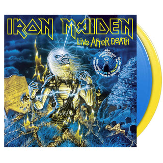 IRON MAIDEN Live After Death (40th Anniversary Edition) Vinyl (Yellow/Blue, 12', 2LP)
