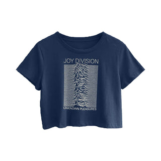 JOY DIVISION Unknown Pleasures Crop Girls Tshirt (Denim)