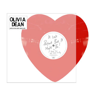 OLIVIA DEAN It Isn't Perfect (But It Might Be) Heart-Shaped Vinyl (Red, 10inch)