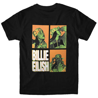 BILLIE EILISH Bandana Portrait Grid Tshirt (HT, Black)