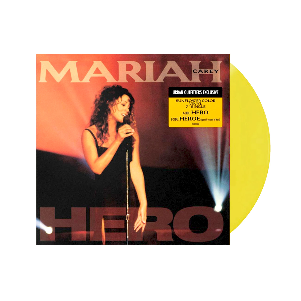 Mariah carey hero uo yellow 7inch vinyl